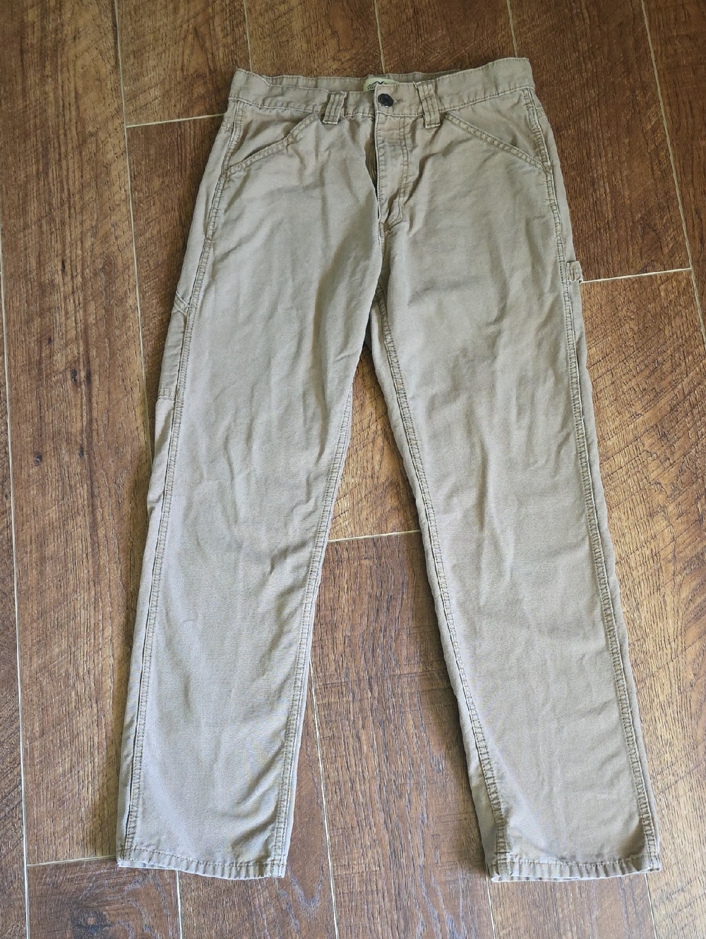 Men's Tan Chino Pants - Classic Straight Fit